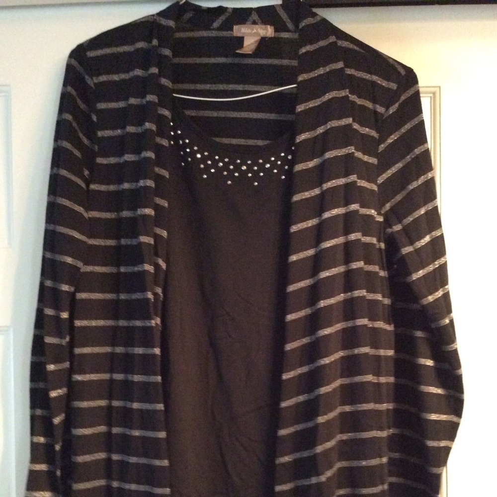 Black and Silver Shirt Set